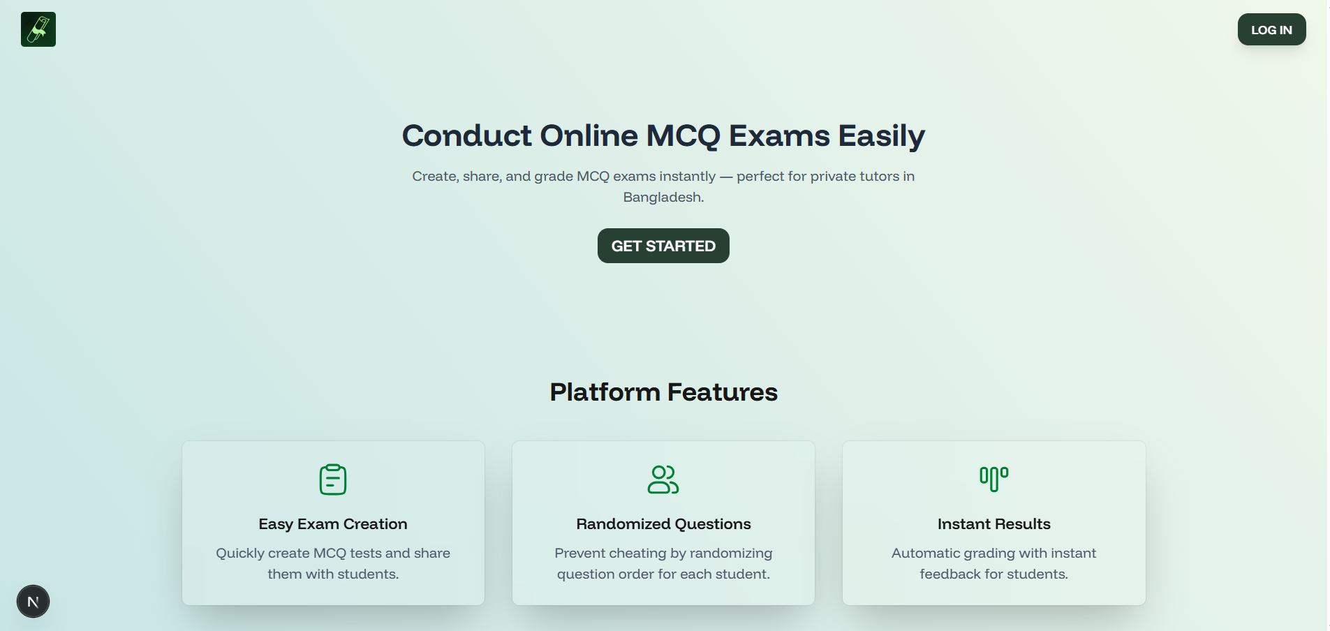 MCQ Webapp